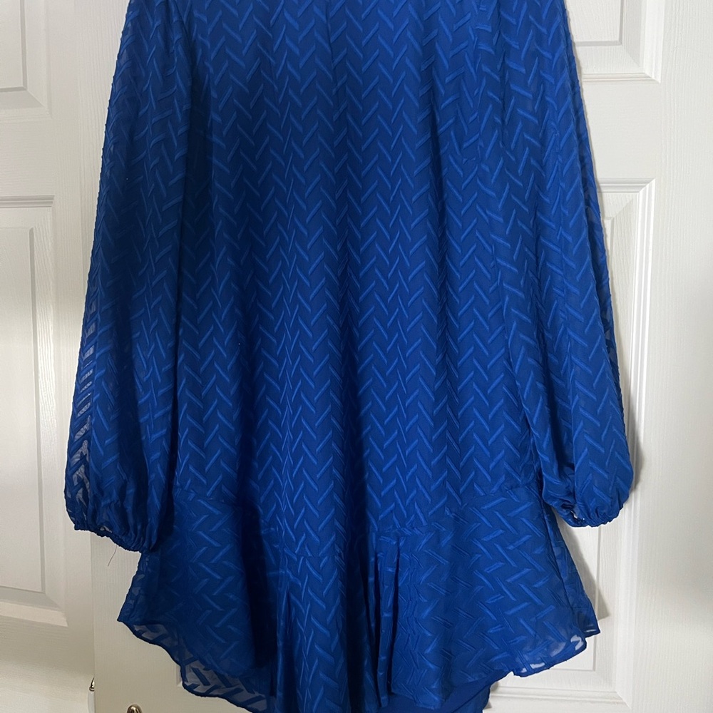 BCBGMaxAzria Vibrant Blue Textured Dress